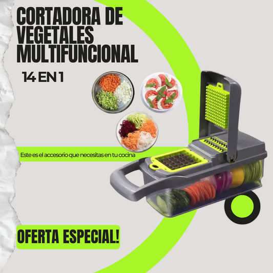 CORTADORA DE VEGETALES MULTIFUNCIONAL 14 EN 1.